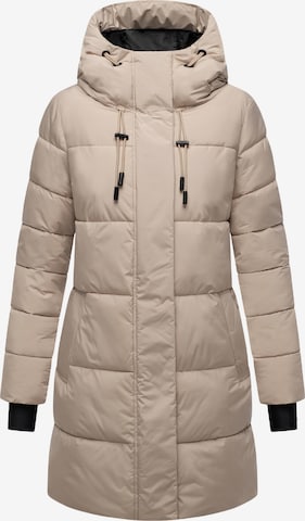 MARIKOO Pitkä talvitakki 'Kaituu XVI' värissä beige: etupuoli