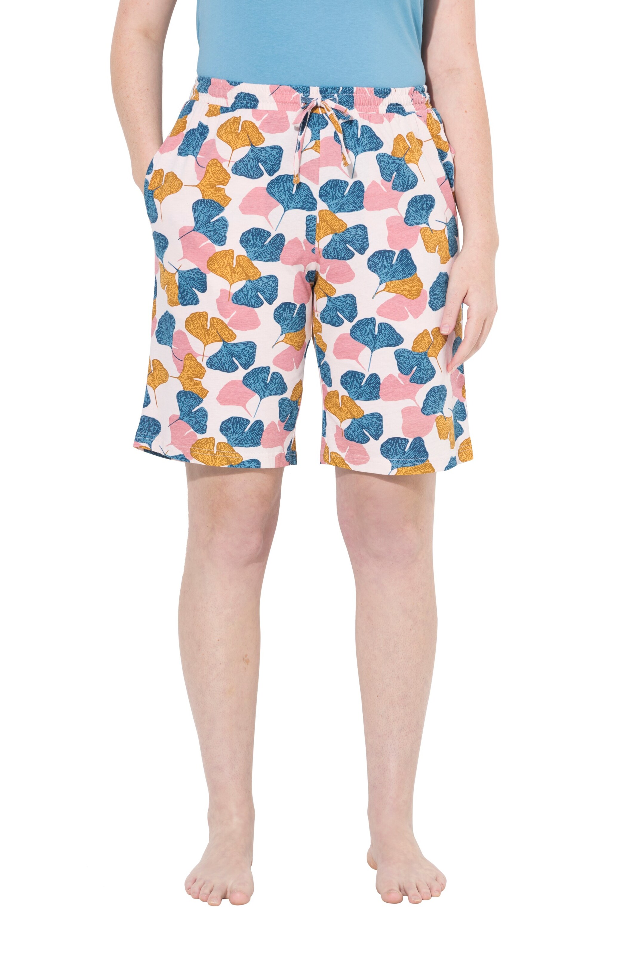 Ulla Popken Pyjamahose in Pink: Vorderseite