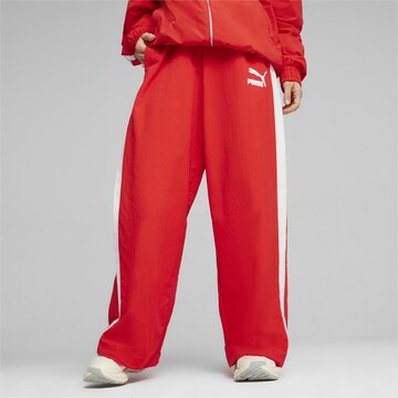 PUMA - Loosefit Calças 'T7' em vermelho: frente