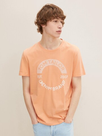 TOM TAILOR DENIM T-Shirt in Orange: predná strana