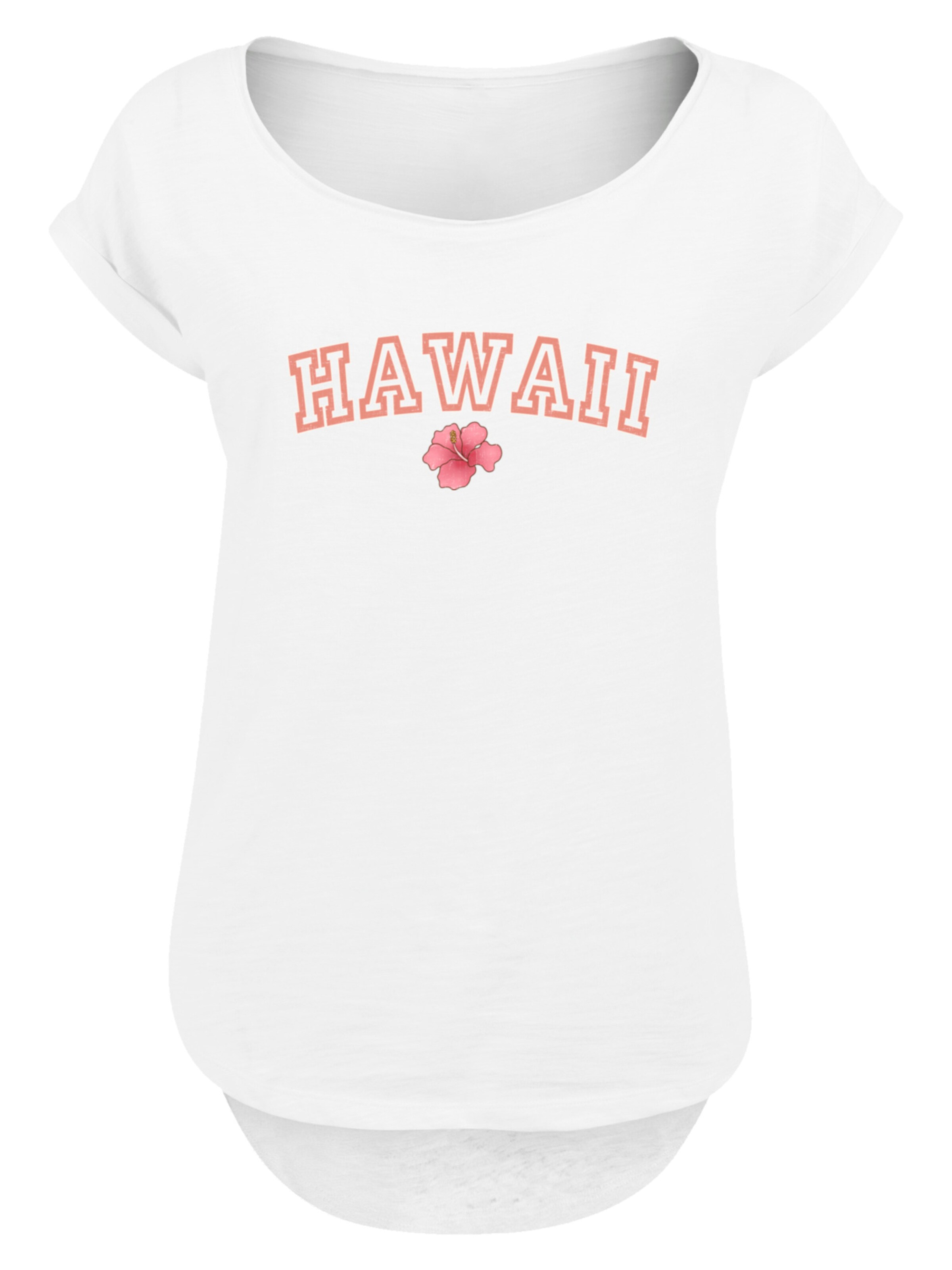T-shirt 'Hawaii' F4NT4STIC en blanc : devant
