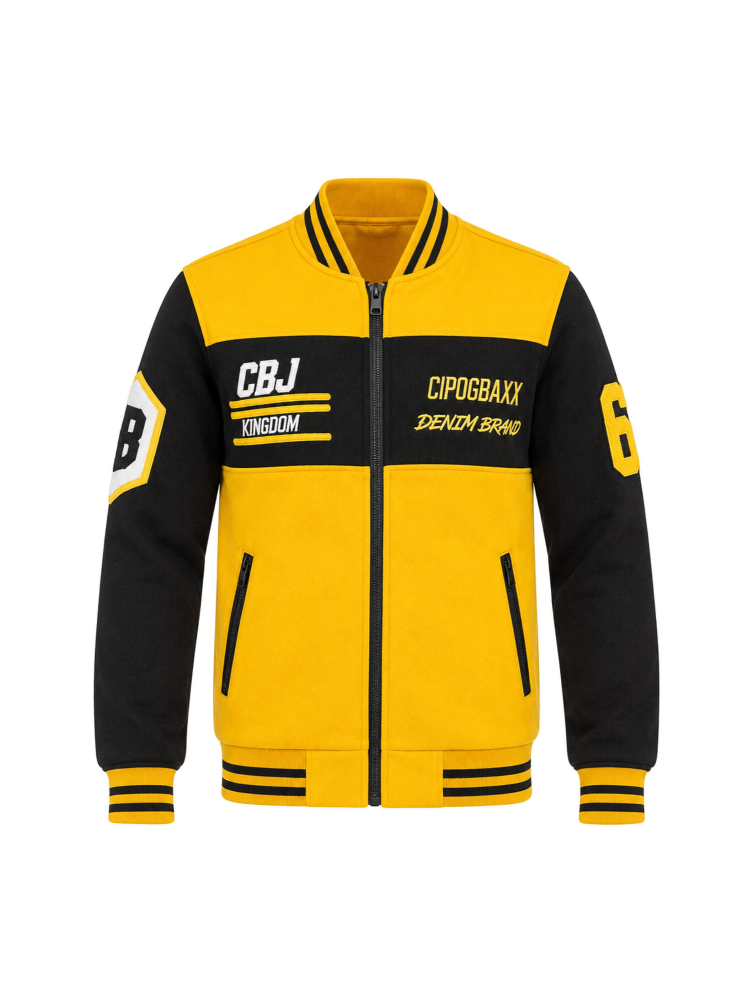 CIPO & BAXX Sweatjacke in Gelb: Vorderseite
