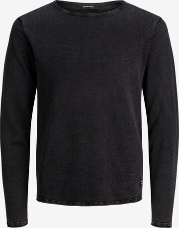 Coupe regular Pull-over 'Leo' JACK & JONES en noir : devant