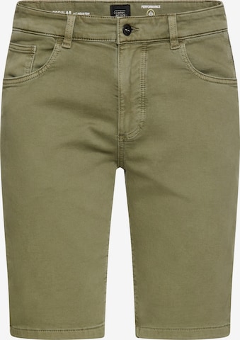 CAMEL ACTIVE fleXXXactive® Bermuda Shorts mit Reißverschluss in Grün: Vorderseite