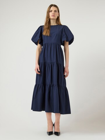 YAS Jurk 'YASCOLEA' in Blauw: voorkant