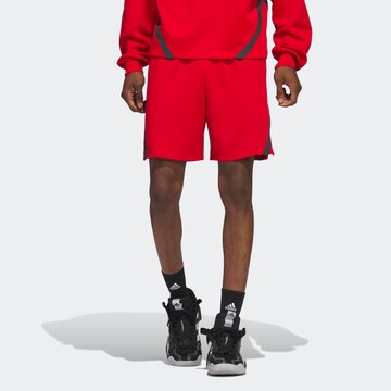 ADIDAS PERFORMANCE Regular Sportbroek in Rood: voorkant