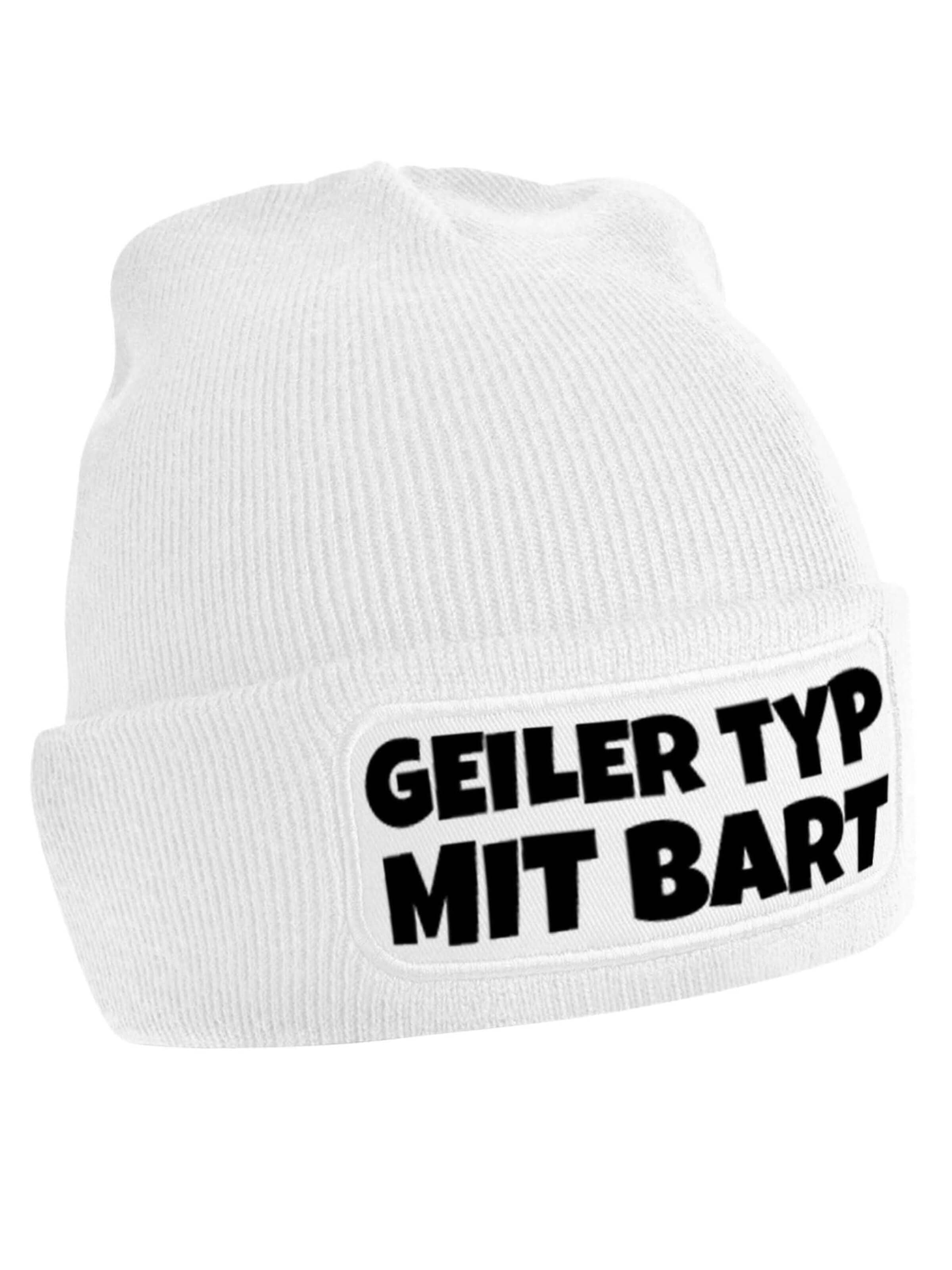Youth Designz Mütze 'Geiler Typ mit Bart'‌‌‌‌‌‌‌‌ in Weiß