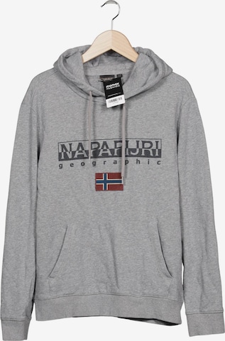 NAPAPIJRI Kapuzenpullover L in Grau: Vorderseite