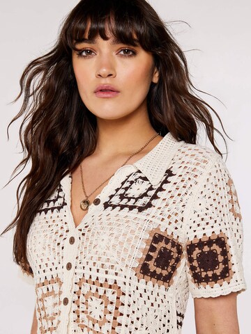 Apricot Knitted Top in Beige