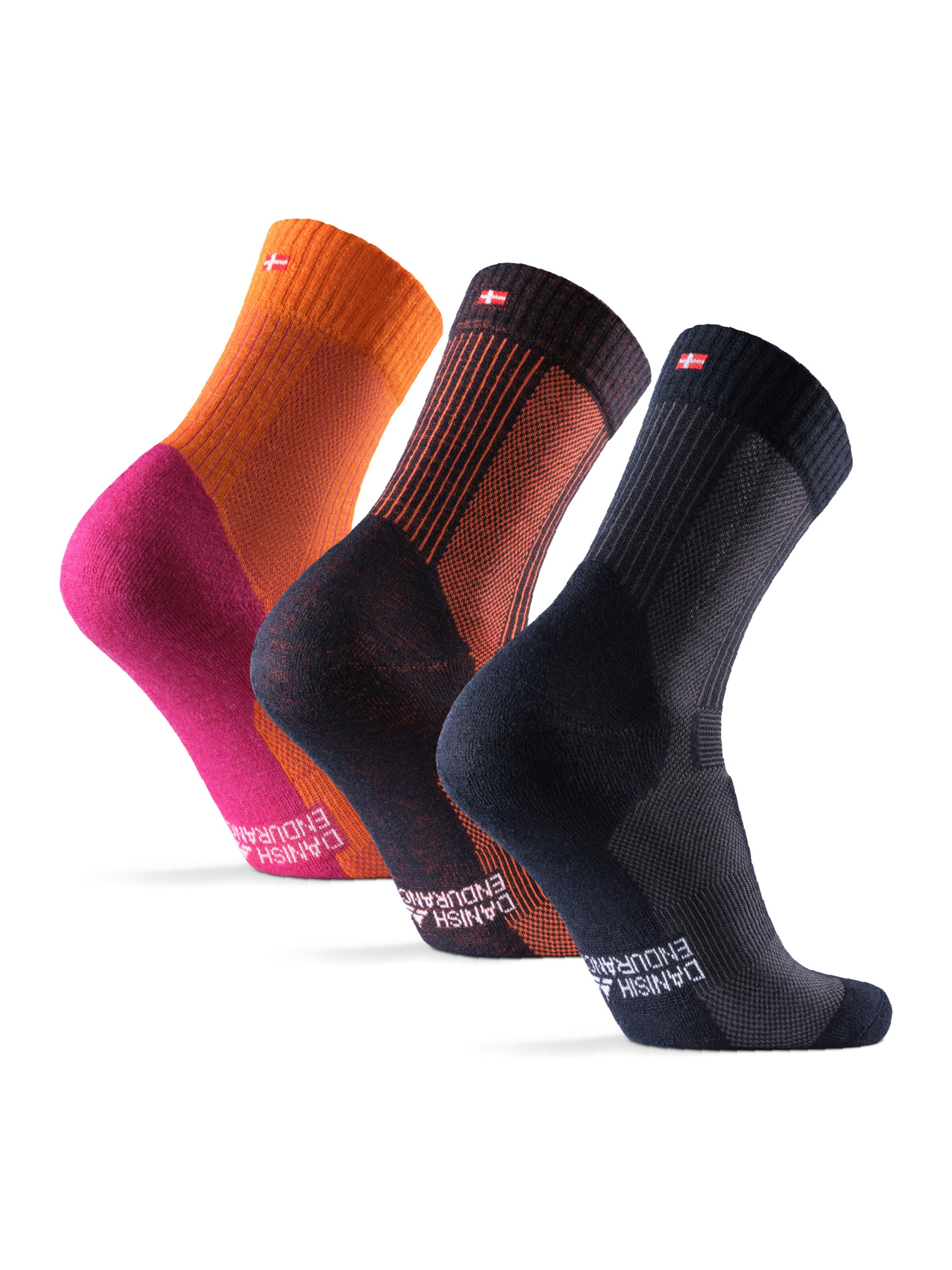 DANISH ENDURANCE Sportssokker 'Merino Hiking Light' i orange