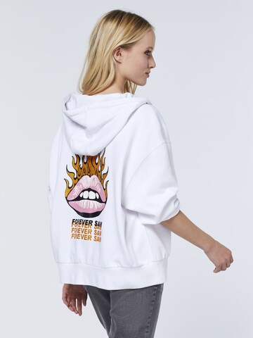 UNCLE SAM Zip-Up Hoodie in White