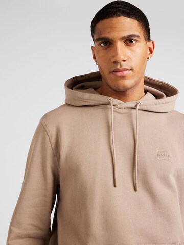 BOSS Sweatshirt 'Wetalk' in Brown