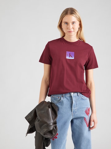 Calvin Klein JeansMajica - crvena boja: prednji dio