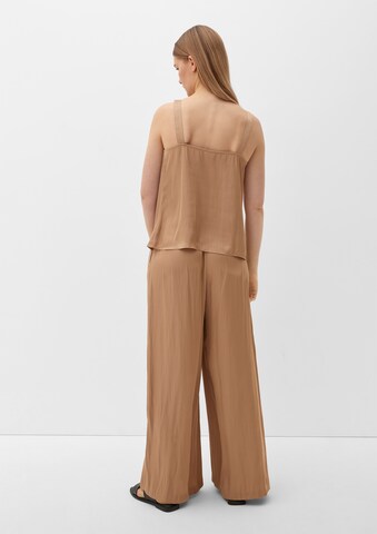 Wide Leg Pantalon s.Oliver BLACK LABEL en marron