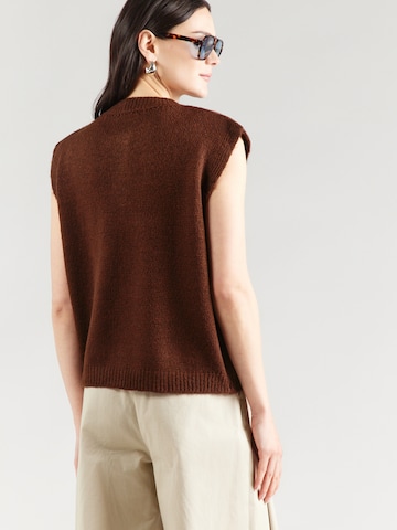 Hailys Πλεκτό γιλέκο 'Li44sa' σε καφέ