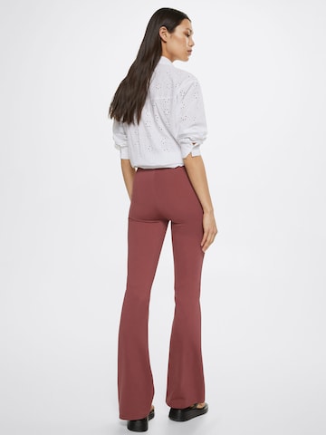 MANGO Flared Leggings 'Puntafco' in Rood