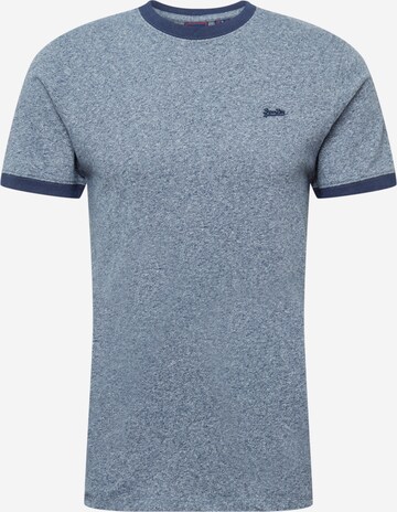 T-Shirt 'Ringer' Superdry en bleu : devant