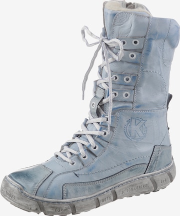 KACPER Lace-Up Boots in Blue: front