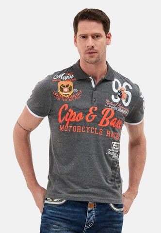 CIPO & BAXX Poloshirt in Grau: Vorderseite