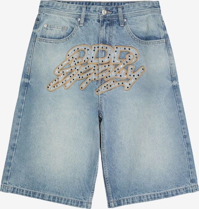Bershka Farkut koossa 34 värissä sininen denim / umbra / hopea, Tuotenäkymä
