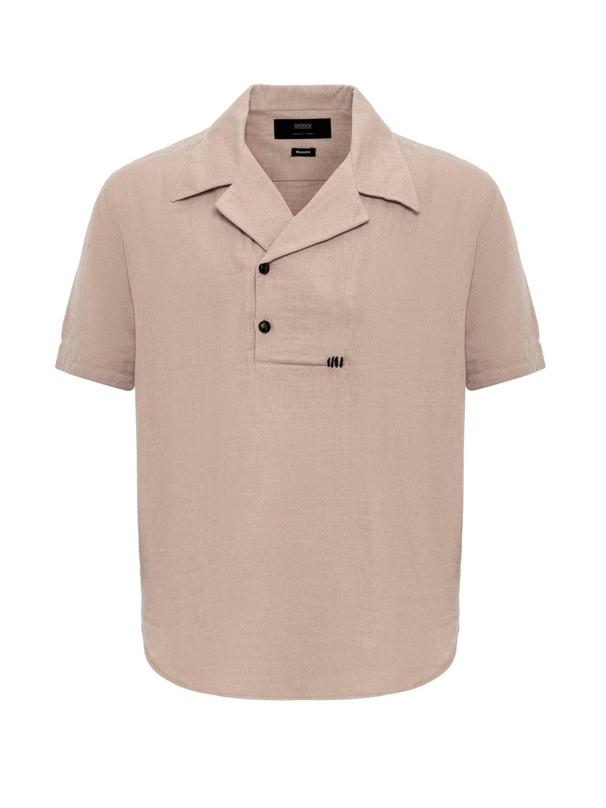 Antioch Классический крой Рубашка в Бежевый: спереди