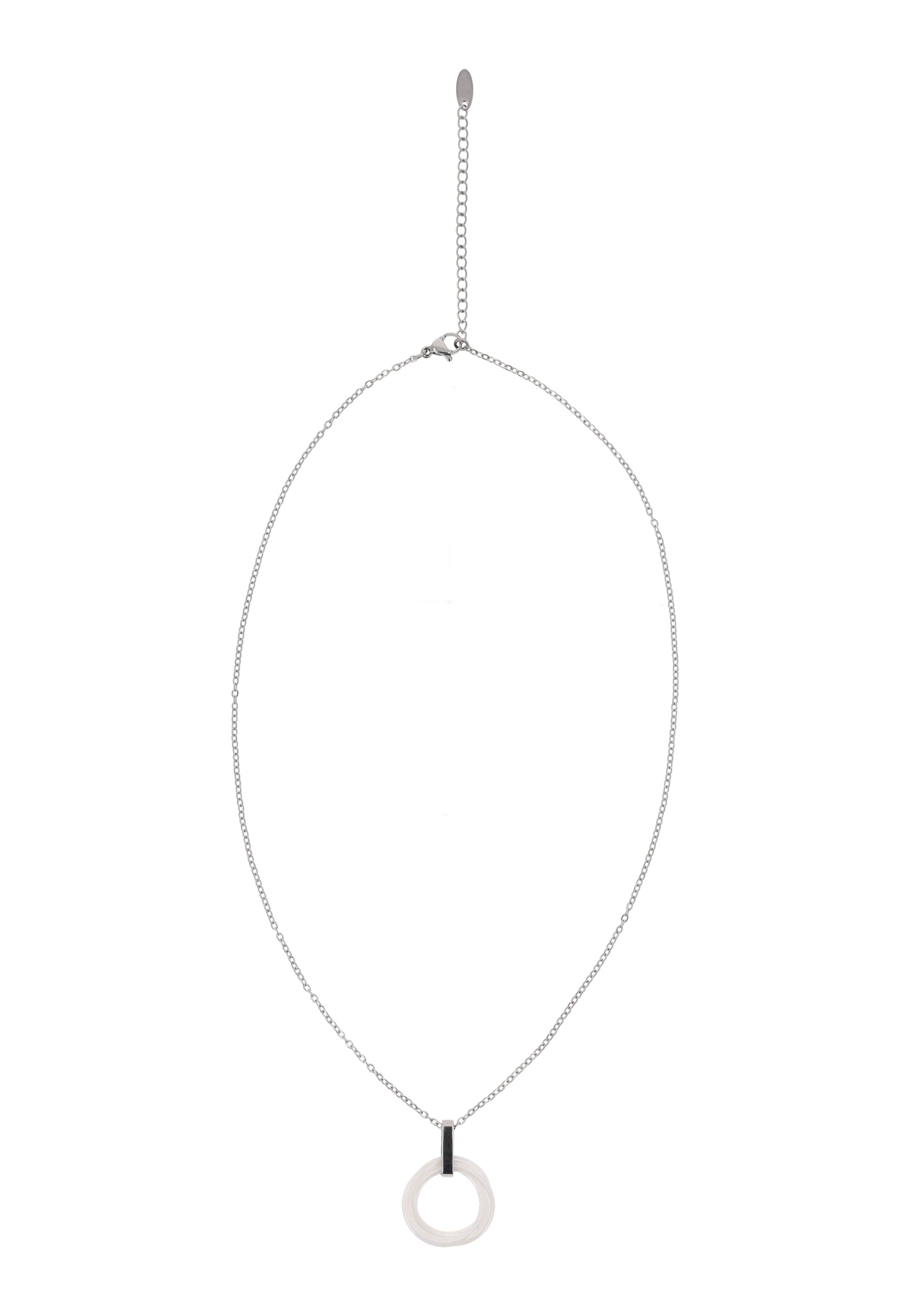 usha WHITE LABEL Cadena en plata / blanco, Vista del producto