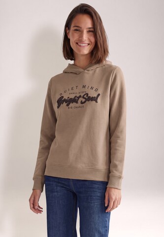 CECIL Sweatshirt in Brown: front