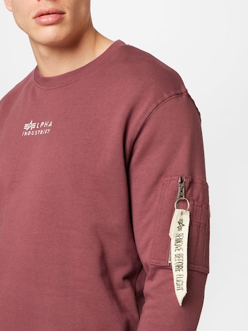 ALPHA INDUSTRIES - Sweatshirt em vermelho