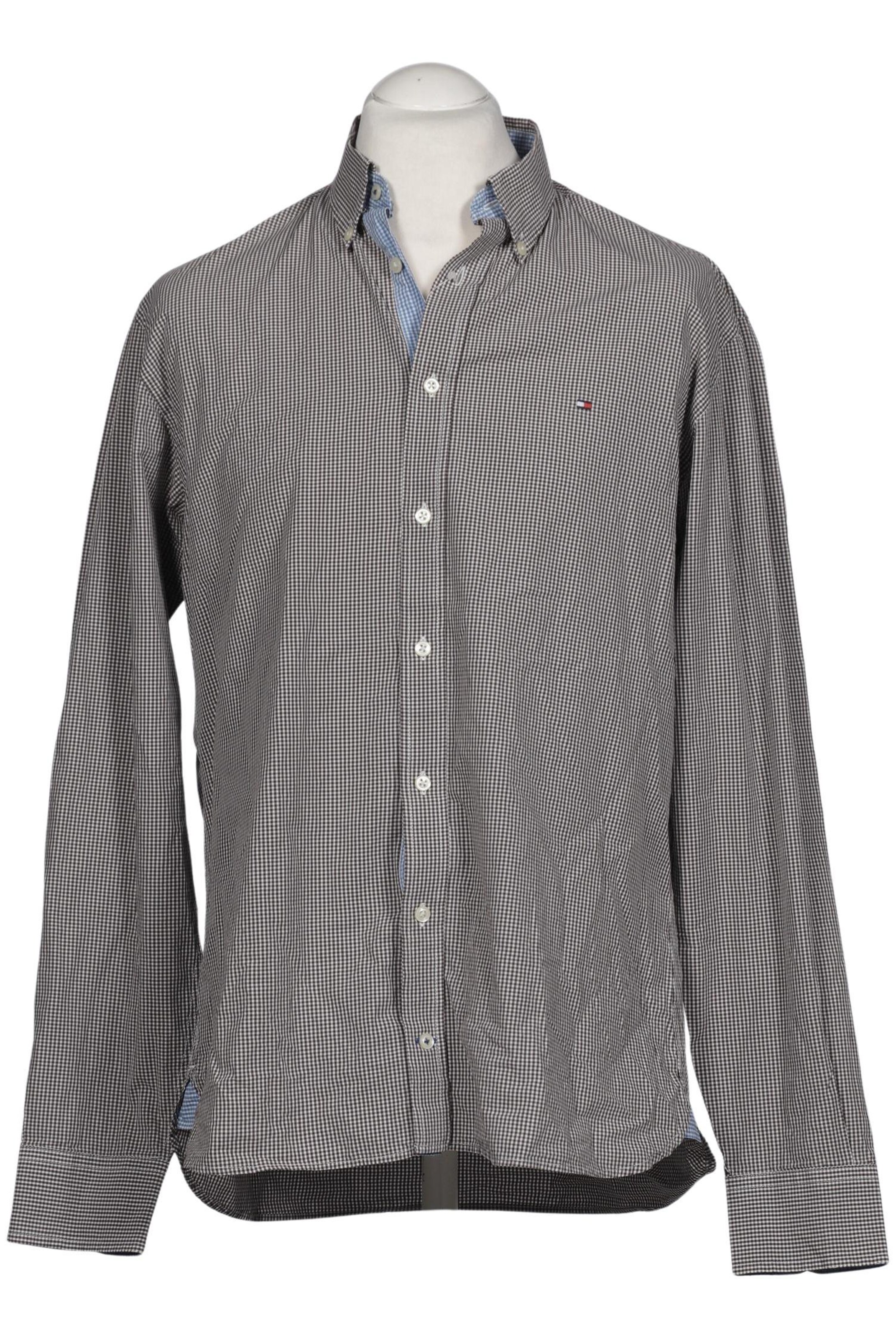 TOMMY HILFIGER Button Up Shirt in L in Grey: front