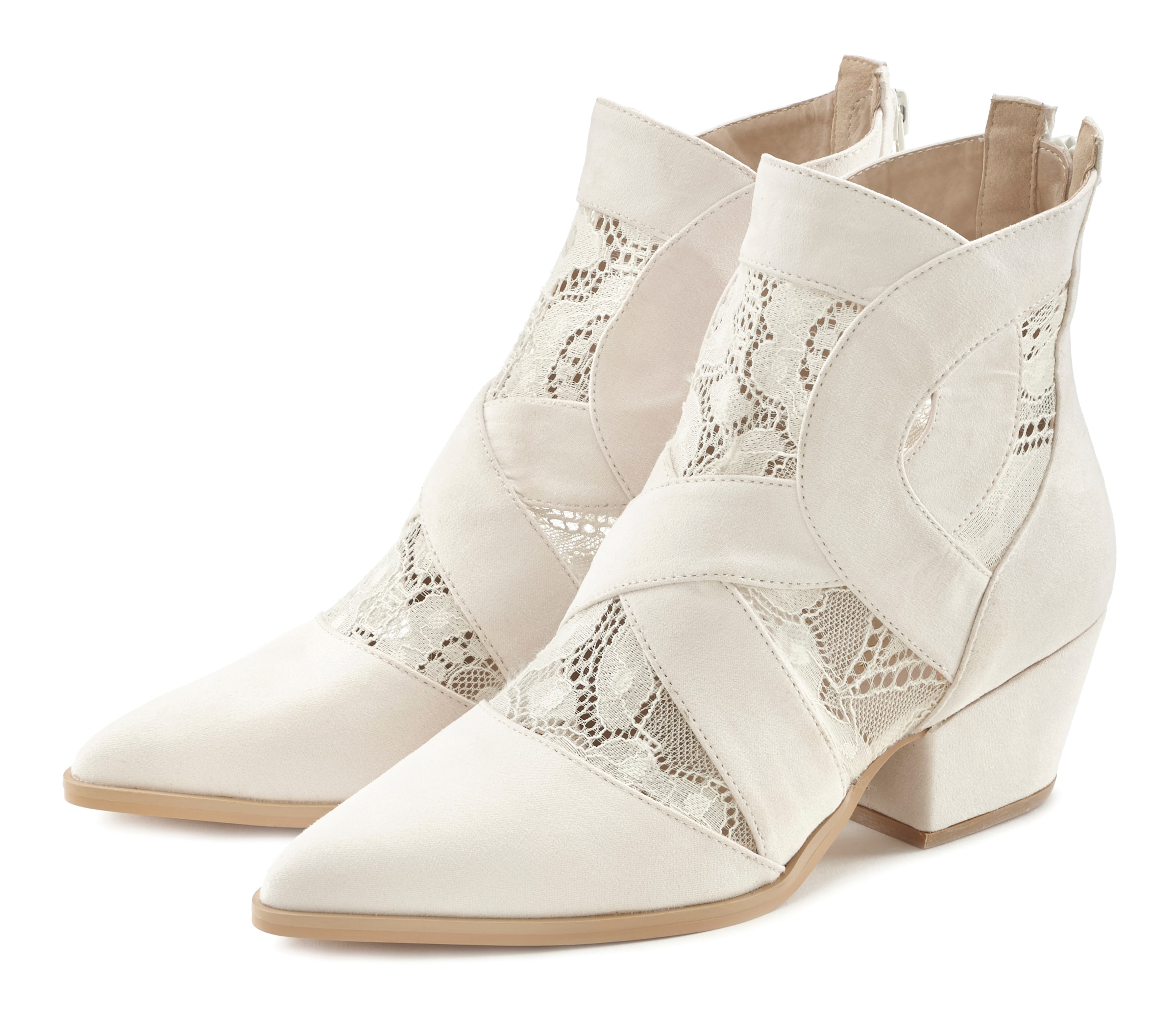 LASCANA Stiefelette in Beige