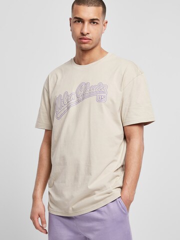 Tricou 'Baseball' de la Urban Classics pe bej: față