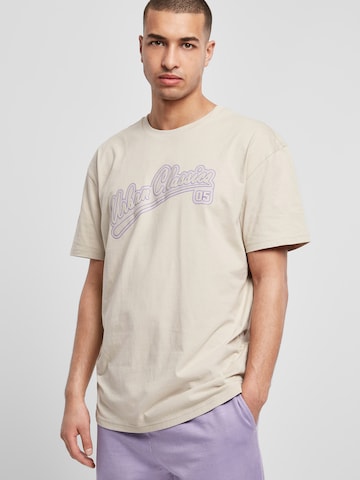 T-Shirt 'Baseball' Urban Classics en beige : devant