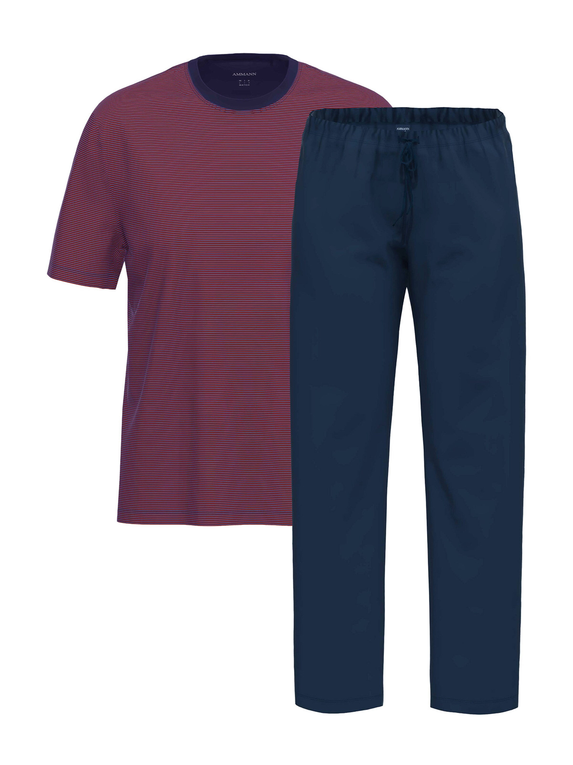 Ammann Short Pajamas 'Night & Home Cotton' in Mixed colors: front