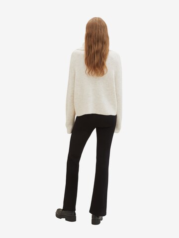 TOM TAILOR Flared Pantalon in Zwart