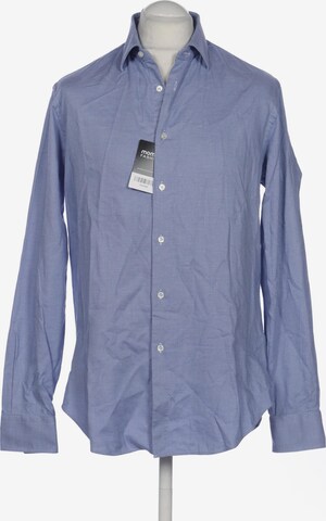 PAL ZILERI Button Up Shirt in L in Blue: front