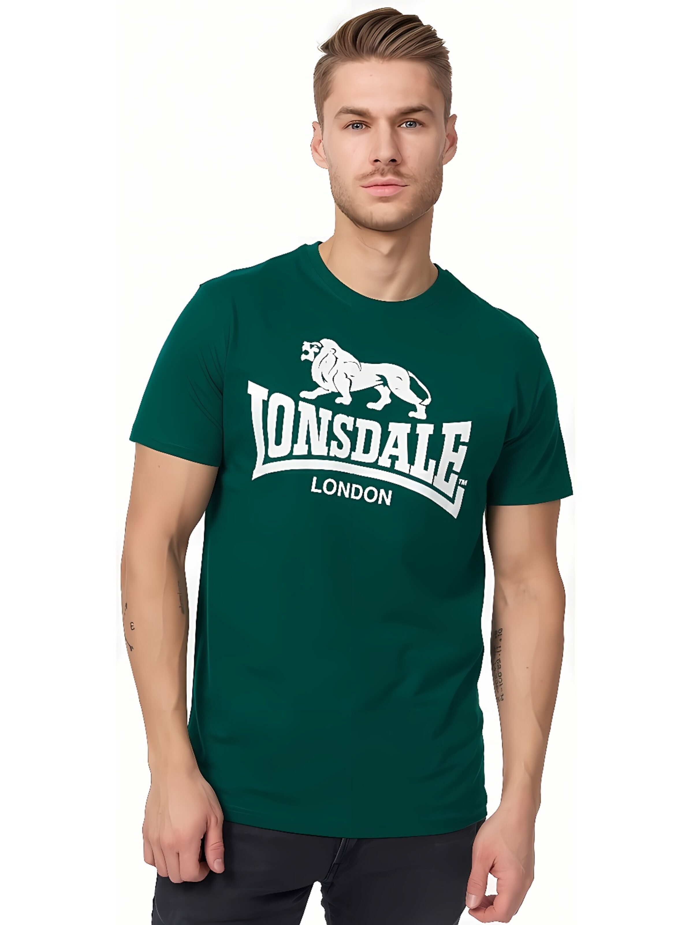 LONSDALE Shirt 'Logo' in Green