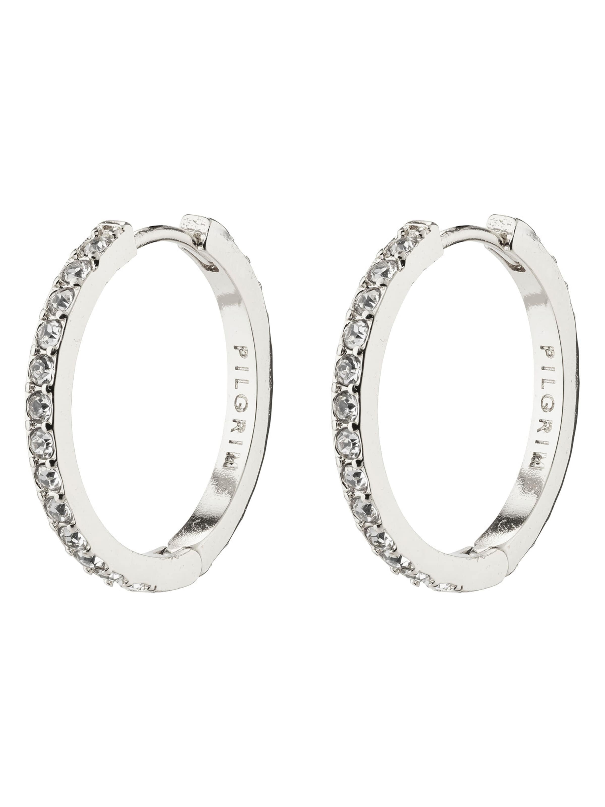 Pilgrim Náušnice 'Ebna' - Strieborná: predná strana