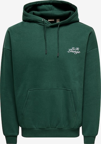 Sweat-shirt 'ONSCERES CHILL' Only & Sons en vert : devant