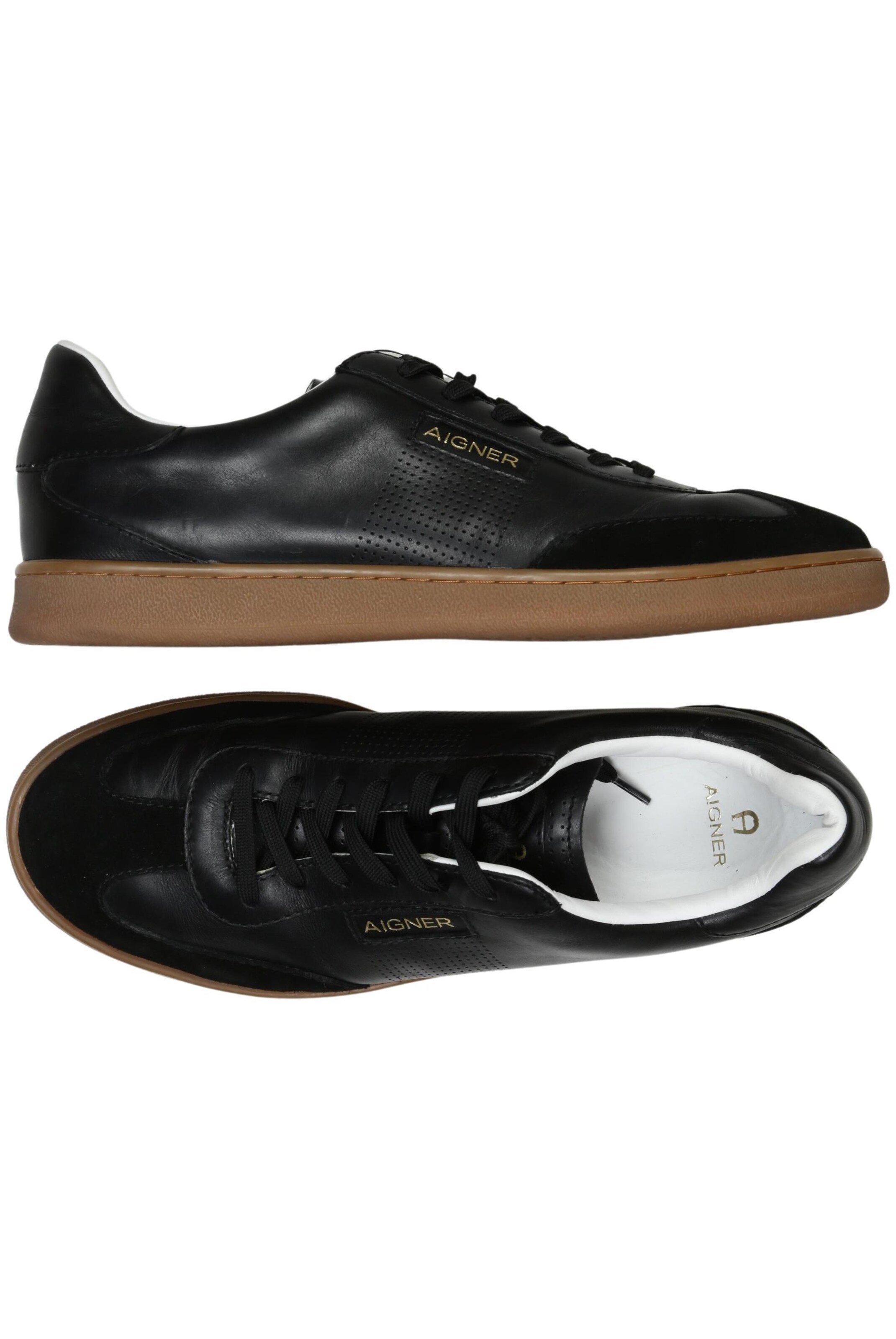 AIGNER Flats & Loafers in 42 in Black: front