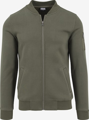 Urban Classics Sweat jacket in Green: front