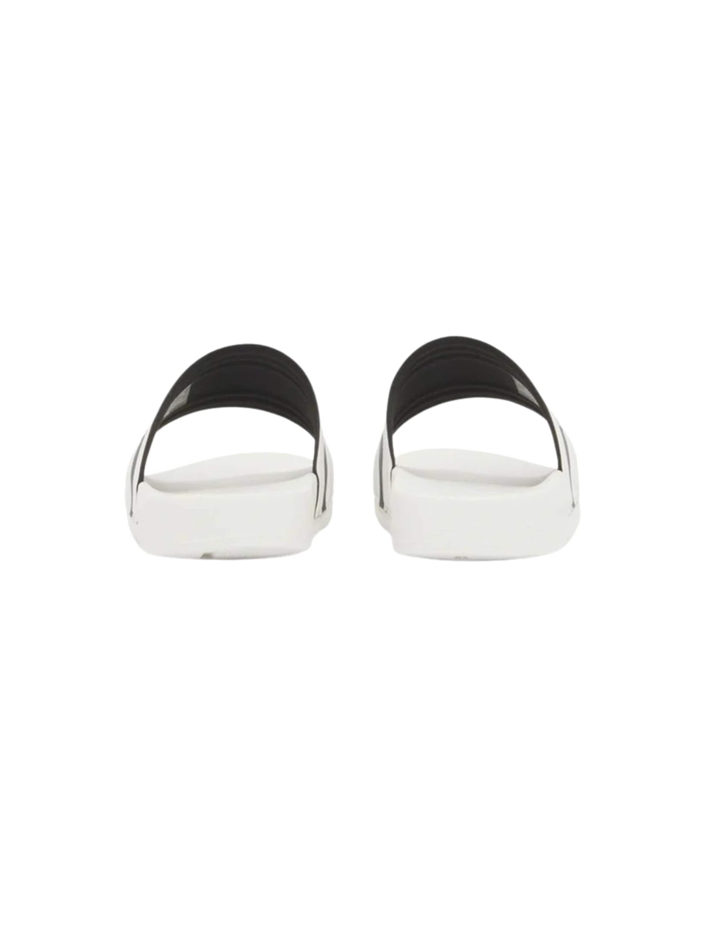 Emporio Armani - Zapatos abiertos 'Logotape PVC Sliders' en blanco