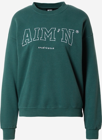 aim'n Sportief sweatshirt in Groen: voorkant