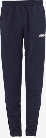 UHLSPORT Workout Pants in Blue: front