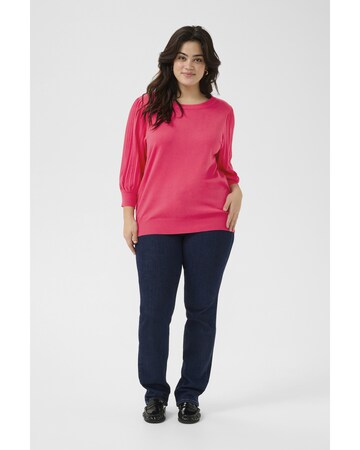 KAFFE CURVE Pullover 'Loni' in Pink