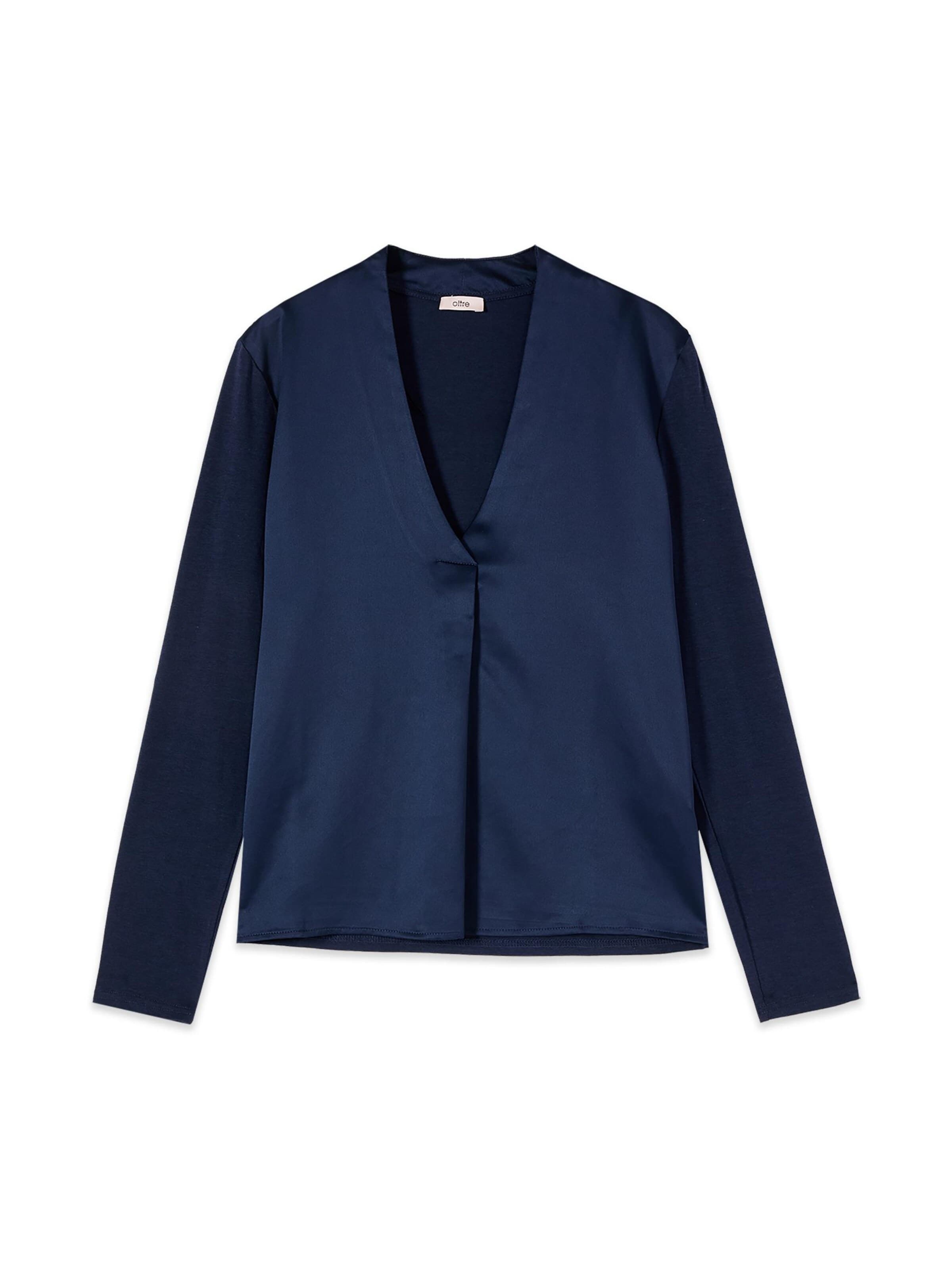 Camicia da donna di oltre in blu: frontale