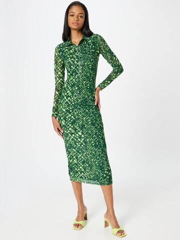Warehouse Sukienka koszulowa w kolorze zielony: przód