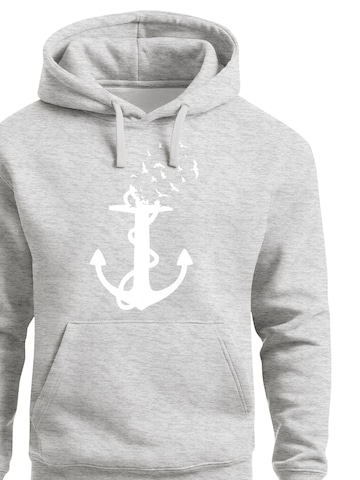 Neverless Sweatshirt 'Anker Vögel' in Grey