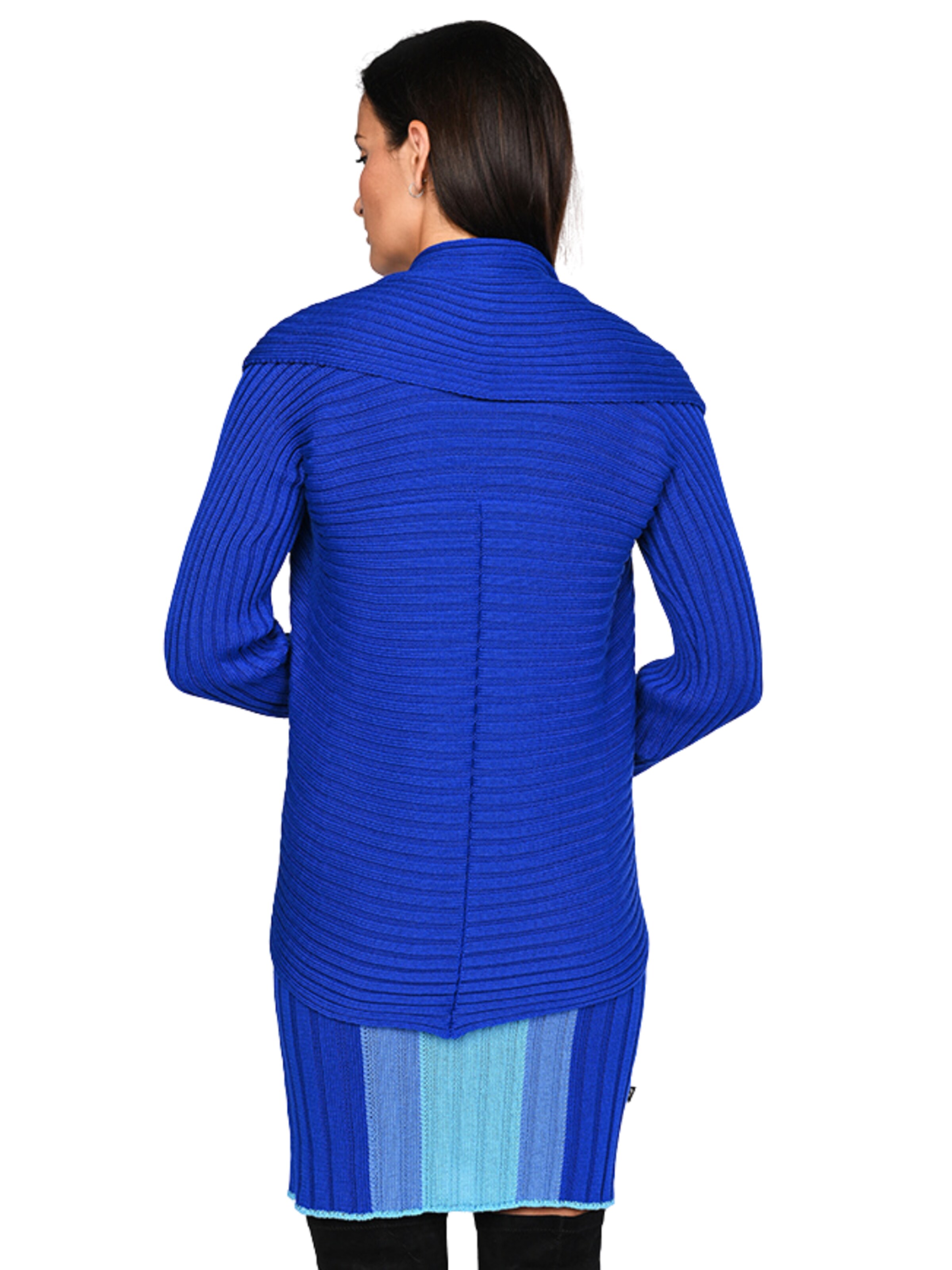 Süel knitwear - Cárdigan 'Round ribbed' en azul