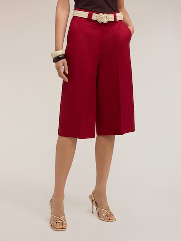 MOTIVI Wide leg Broek in Rood: voorkant