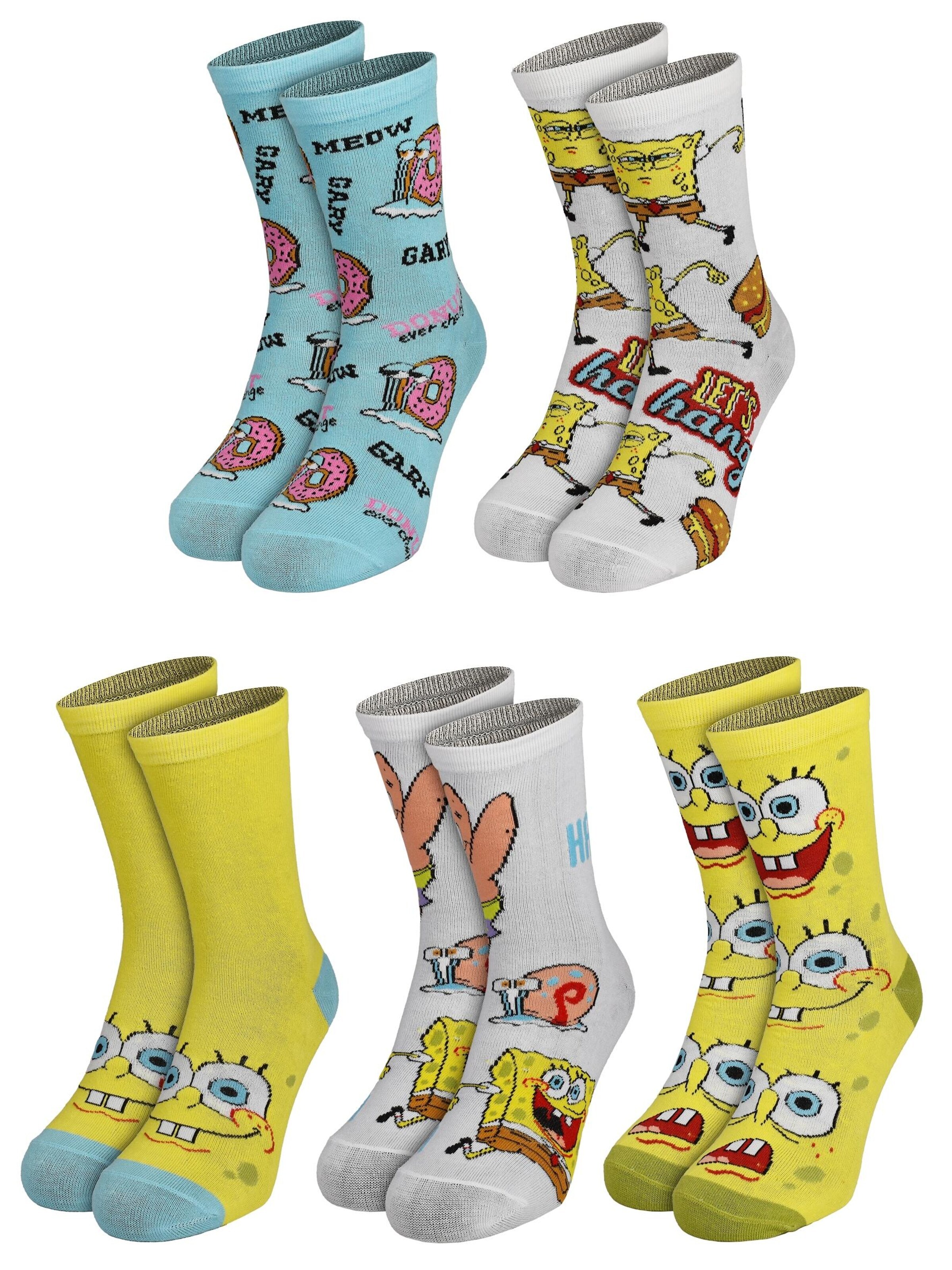 SpongeBob Socken 'Patrick Gary & Co.'‌‌‌‌‌ in Mischfarben: Vorderseite